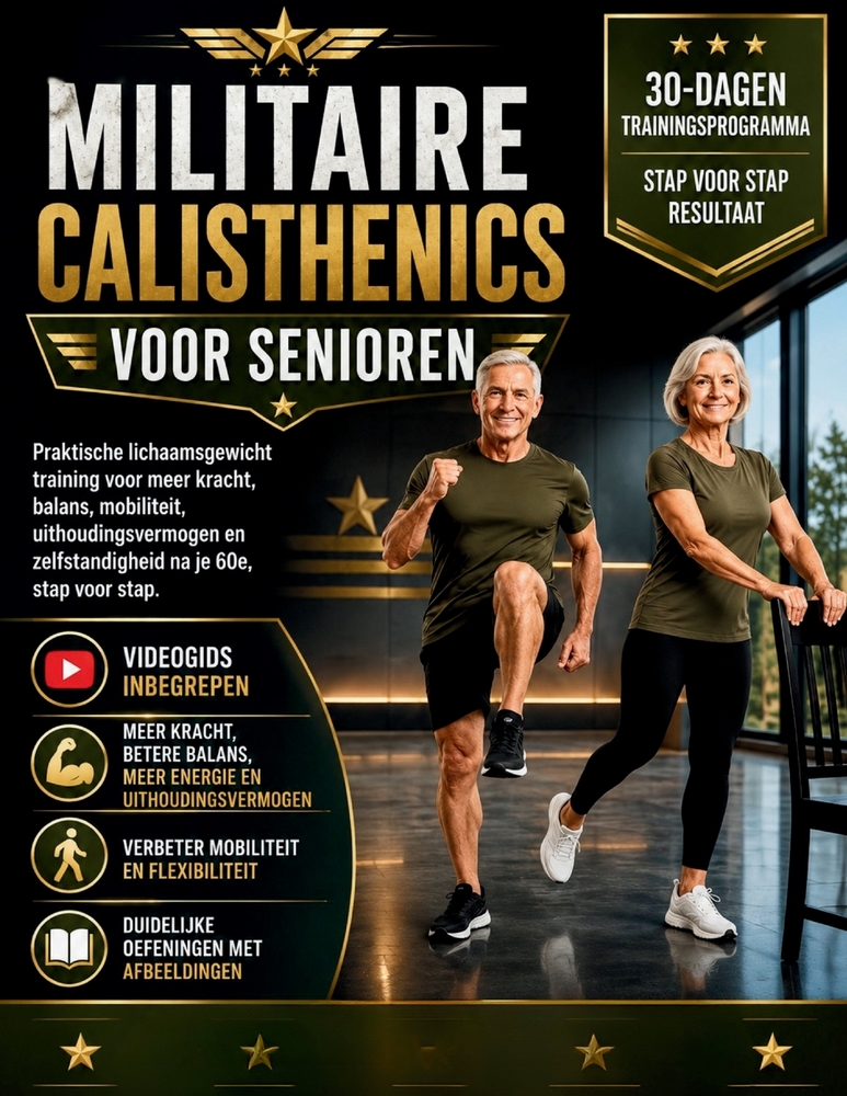 Militaire Calisthenics Voor Senioren: Praktische lichaamsgewicht training voor meer kracht, balans, mobiliteit, uithoudingsvermogen en zelfstandigheid cover