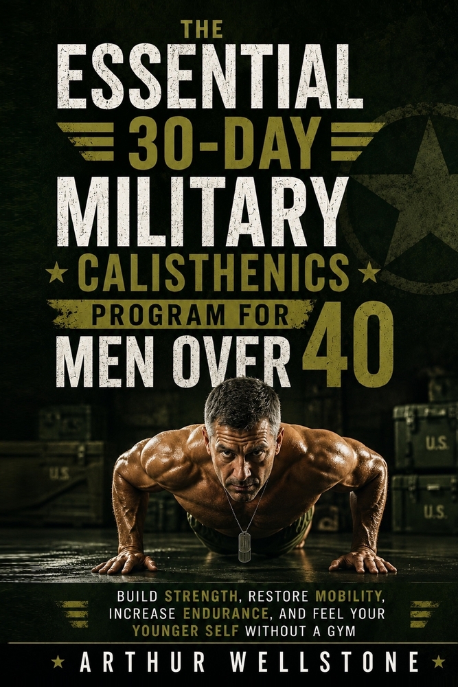 The Essential 30-Day Military Calisthenics Program for Men Over 40: Build Strength, Restore Mobility, Increase Endurance, and Feel Your Younger Self W cover