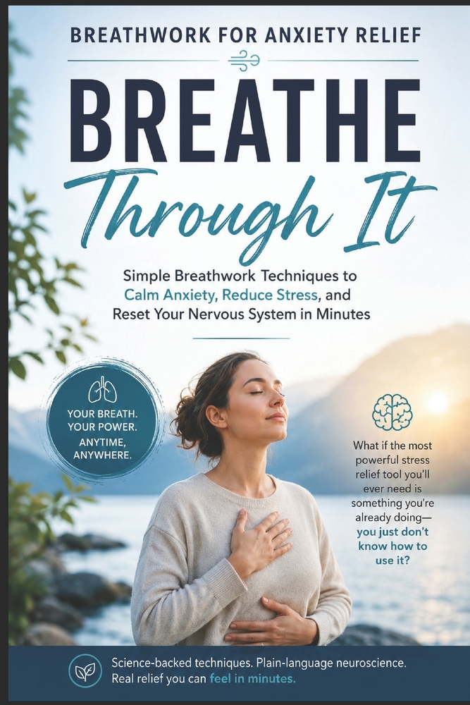 Breathe Through It: Simple Breathwork Techniques to Calm Anxiety, Reduce Stress, and Reset Your Nervous System in Minutes cover