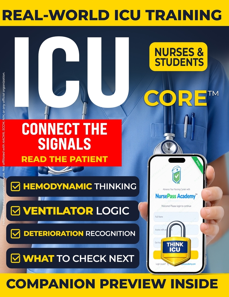 ICU Core(tm): Critical Care Nursing - From Signals to Safe Decisions A Practical Guide for New ICU Nurses to Connect Hemodynamics, Mechanical Ventilat cover