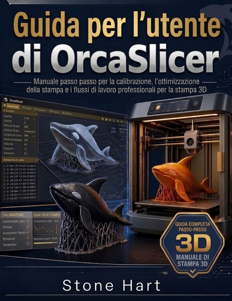 Guida per l'utente di OrcaSlicer: Manuale passo passo per la calibrazione, l'ottimizzazione della stampa e i flussi di lavoro professionali per la sta cover