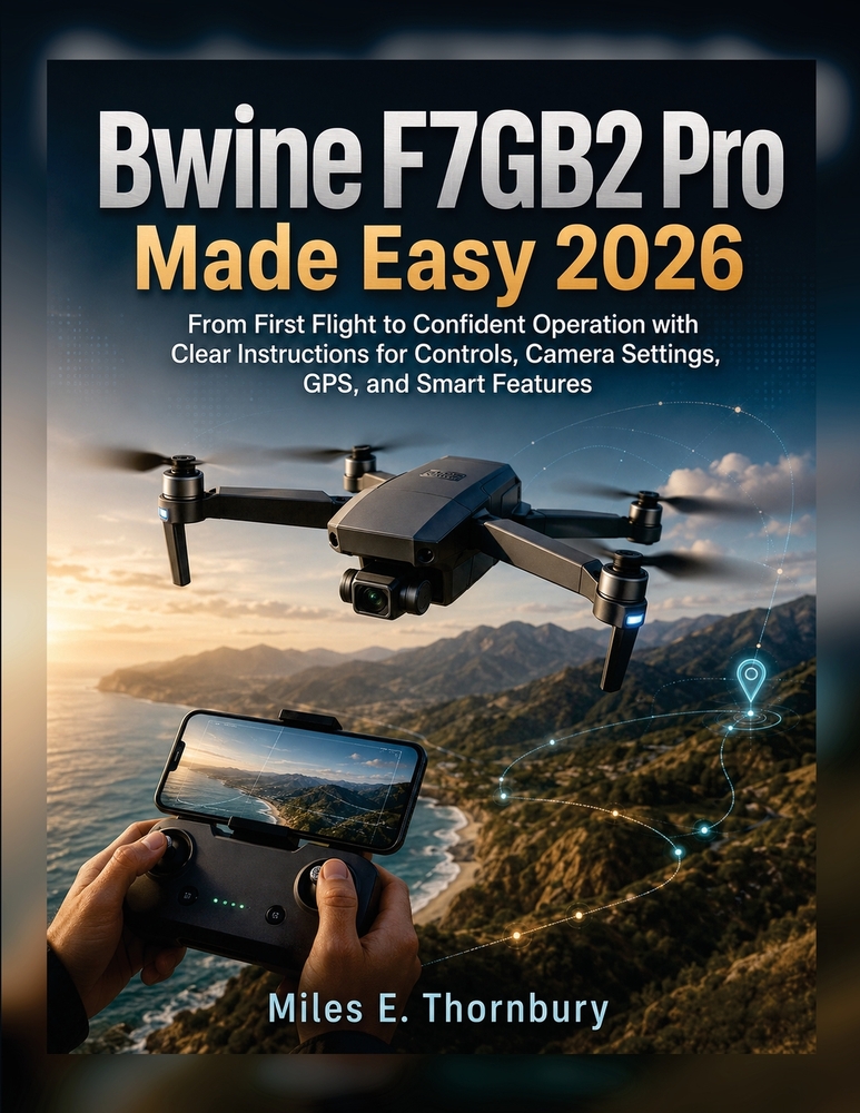 Bwine F7GB2 Pro Made Easy 2026: From First Flight to Confident Operation with Clear Instructions for Controls, Camera Settings, GPS, and Smart Feature cover