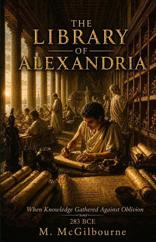 The Library of Alexandria: When Knowledge Gathered Against Oblivion 283 BCE cover