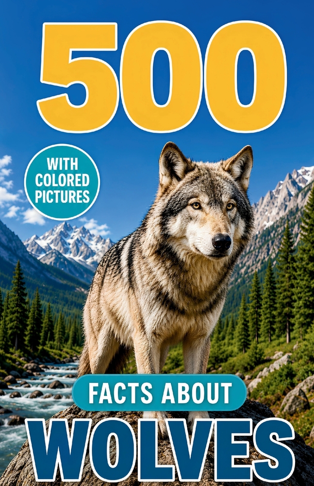 500 Fascinating Facts About Wolves: Incredible Wildlife Trivia, Survival Secrets and Forest Discoveries for Kids, and Adults cover