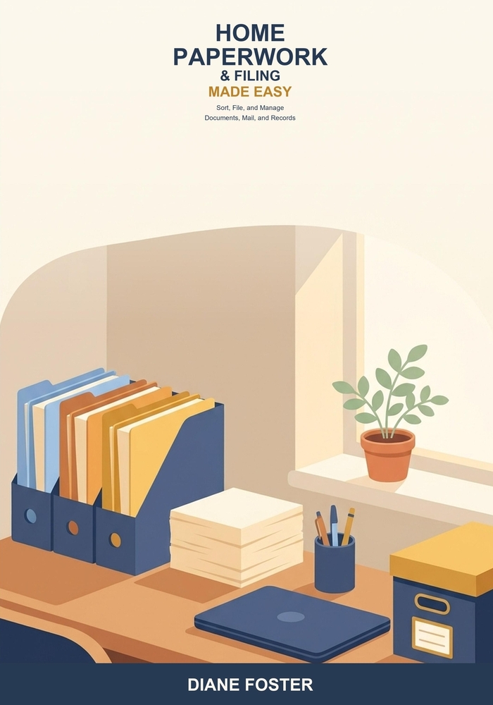 Home Paperwork and Filing Made Easy: A Beginner's Guide to Sorting, Filing, and Managing Documents, Mail, and Records -- Simple Steps to a Paper Syste cover