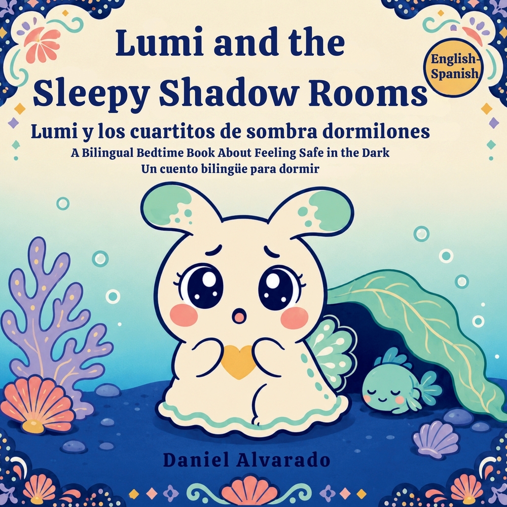Lumi and the Sleepy Shadow Rooms: A Gentle Bilingual Bedtime Story About Feeling Safe in the Dark cover