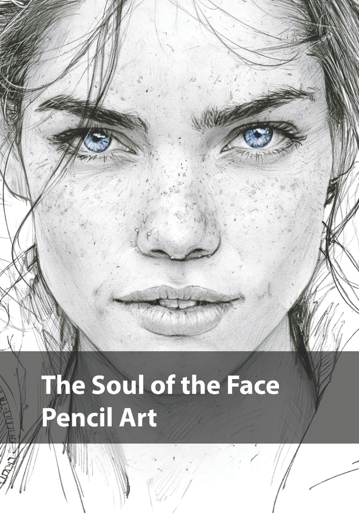The Soul of the Face, Pencil Art: A Collection of Realistic Black and White Portraits Capturing Human Emotion, Character, and Expression cover