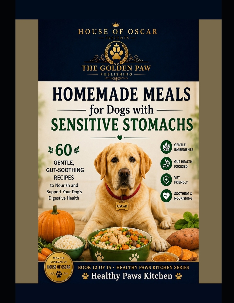 Homemade Meals for Dogs with Sensitive Stomachs: 60 Gentle, Gut-Soothing Recipes to Nourish and Support Your Dog's Digestive Health cover