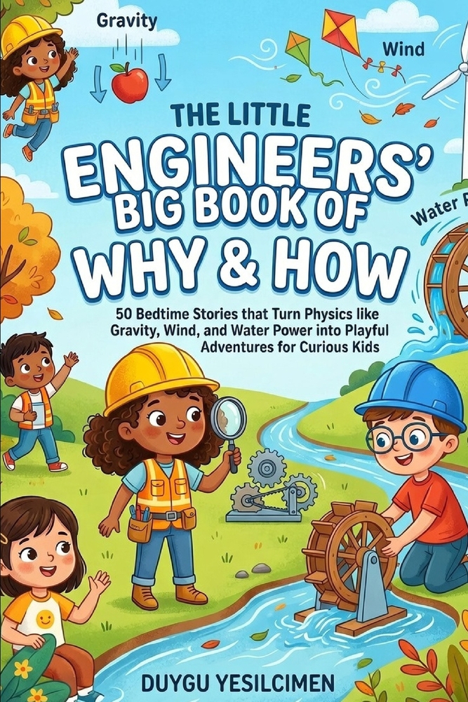 The Little Engineers' Big Book WHY & HOW: 50 Bedtime Stories That Turn Physics, Gravity, Wind, Water Power, and Everyday Science into Magical Adventur cover