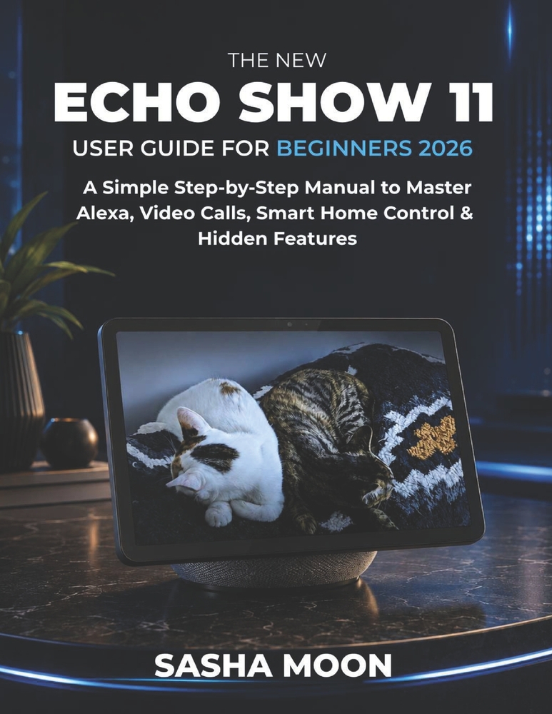 Echo Show 11 User Guide for Beginners & Seniors: A Simple Step-by-Step Manual to Master Alexa, Video Calls, Smart Home Control & Hidden Features cover