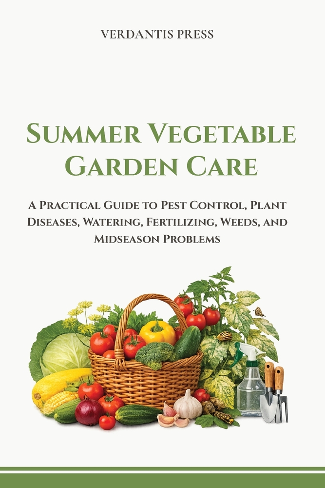 Summer Vegetable Garden Care: A Practical Guide to Pest Control, Plant Diseases, Watering, Fertilizing, Weeds, and Mid-Season Problems cover