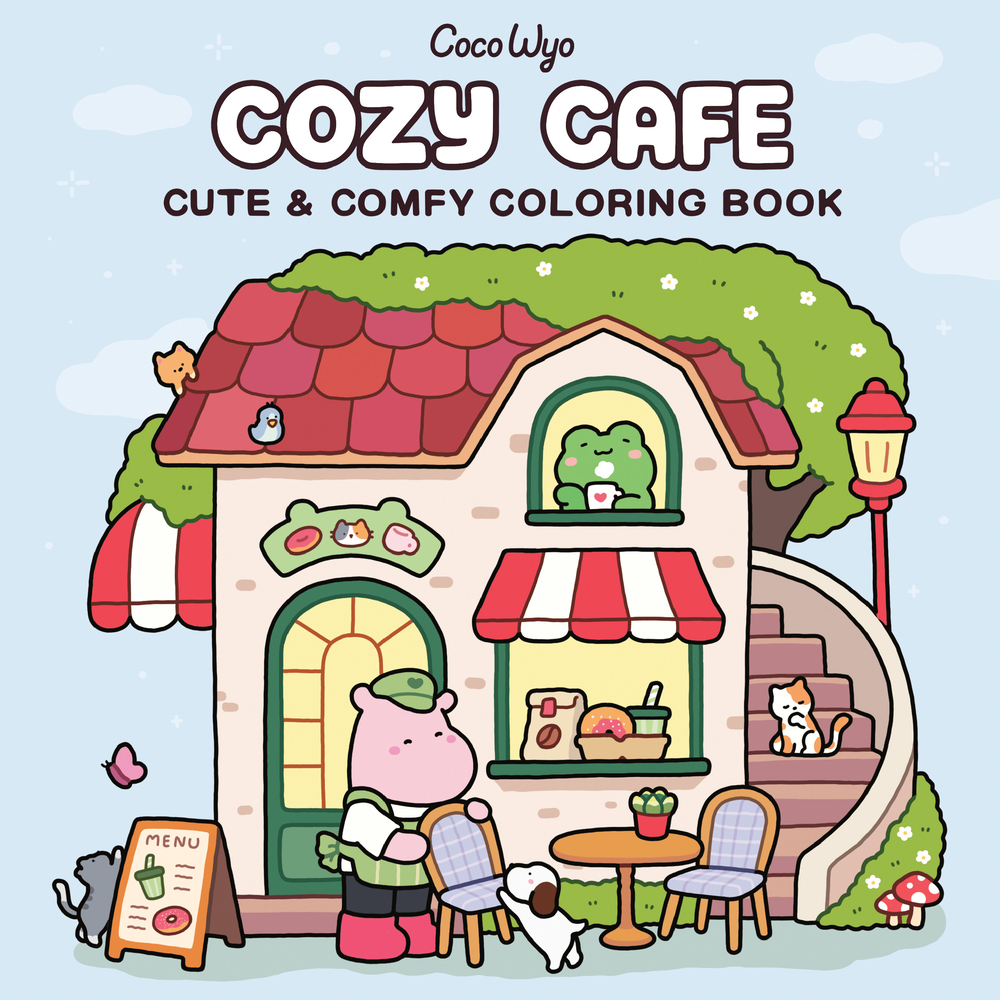 Cozy Cafe: Coloring Book for Adults and Kids cover