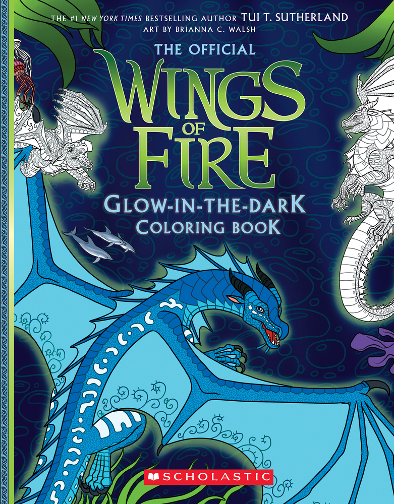 Wings of Fire Glow-In-The-Dark Coloring Book cover