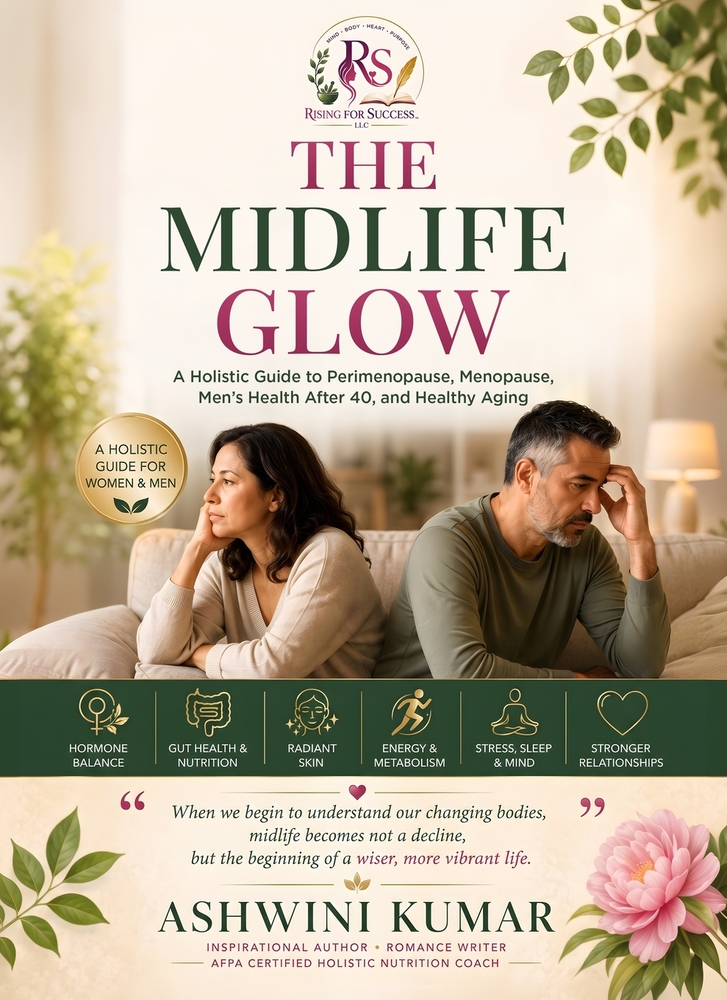 The Midlife Glow: A Holistic Guide to Perimenopause, Menopause, Men's Health After 40, and Healthy Aging cover