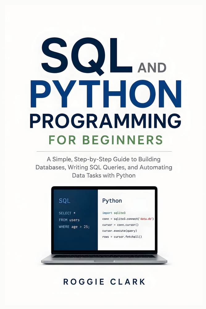 SQL and Python Programming for Beginners: Learn to Build Databases, Write SQL Queries, Analyze Data, Automate Tasks, and Solve Real-World Problems Wit cover