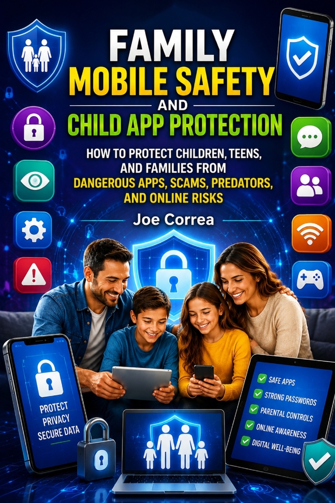 Family Mobile Safety and Child App Protection: How to Protect Children, Teens, and Families From Dangerous Apps, Scams, Predators, and Online Risks cover