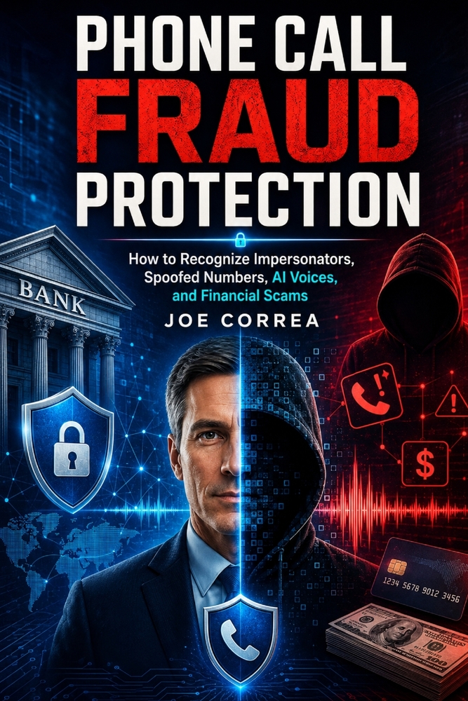 Phone Call Fraud Protection: How to Recognize Impersonators, Spoofed Numbers, AI Voices, and Financial Scams cover