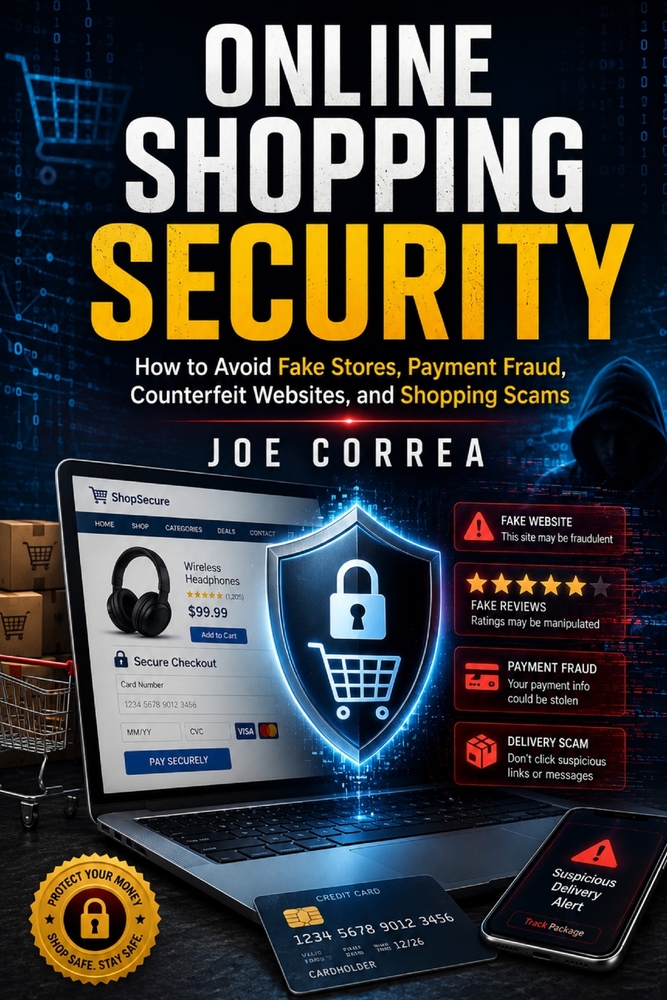 Online Shopping Security: How to Avoid Fake Stores, Payment Fraud, Counterfeit Websites, and Shopping Scams cover