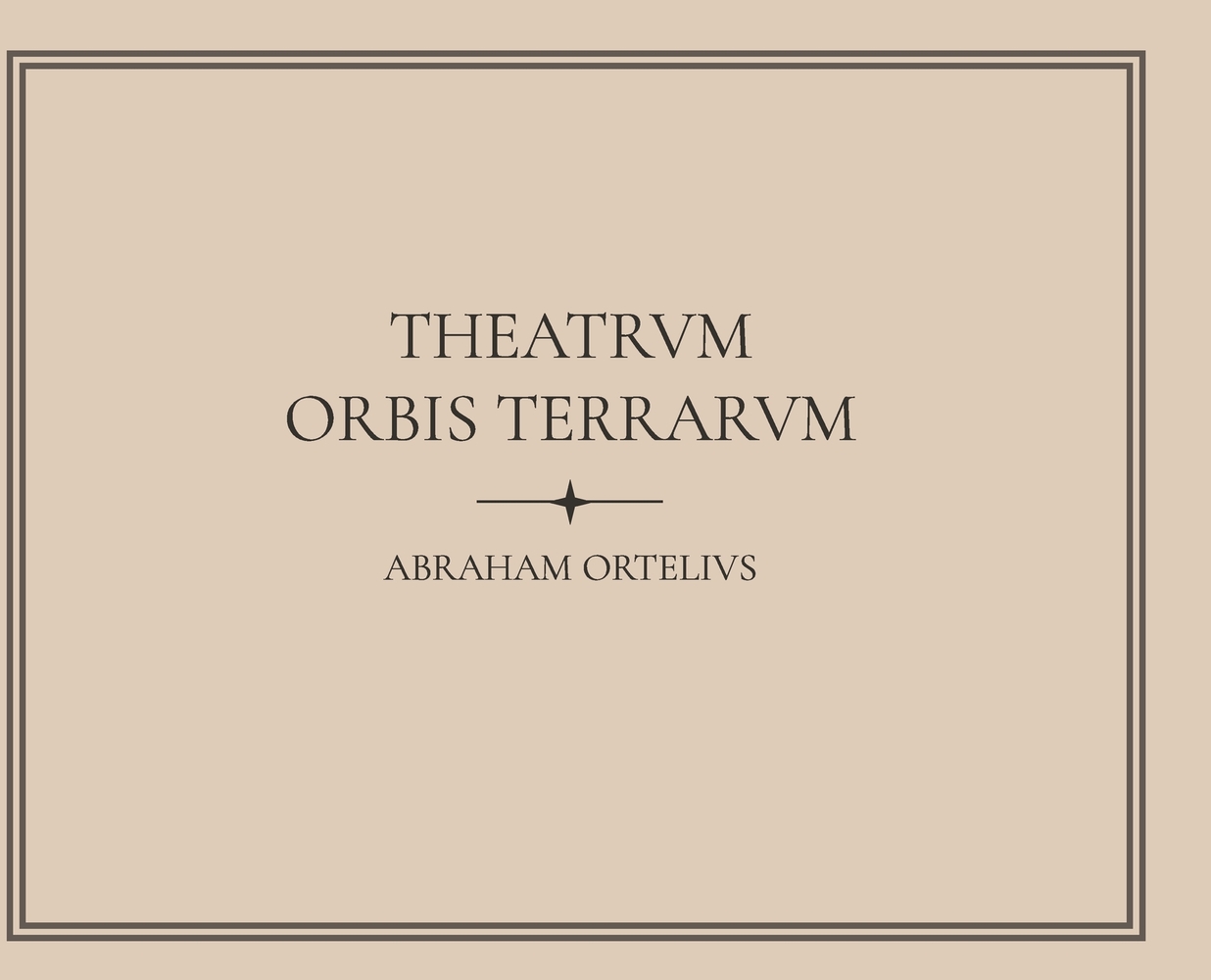 Theatrum Orbis Terrarum cover
