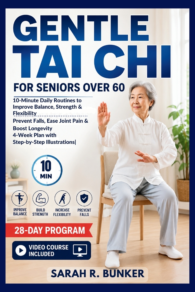 Gentle Tai Chi For Seniors Over 60: 10-Minute Daily Routines to Improve Balance, Strength & Flexibility - Prevent Falls, Ease Joint Pain & Boost Longe cover