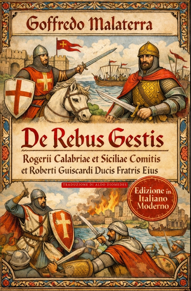 De Rebus Gestis Rogerii Calabriae et Siciliae Comitis et Roberti Guiscardi ducis Fratris Eius: Cronaca della Conquista Normanna del Sud Italia (Edizio cover