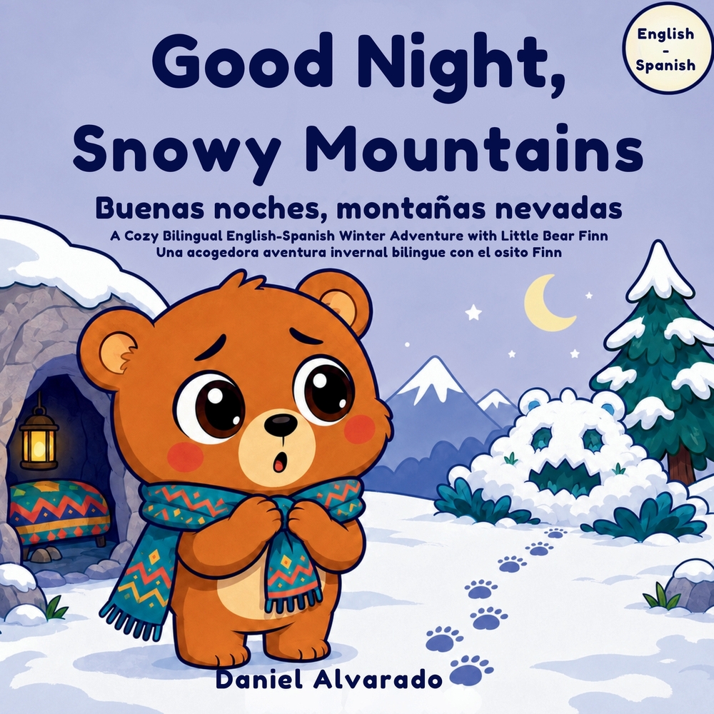 Good Night, Snowy Mountains: A Cozy Winter Adventure with Little Bear Finn cover