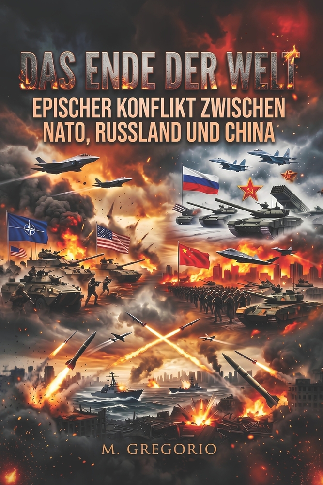Das Ende der Welt - Epischer Konflikt zwischen NATO, Russland und China: Von einem Funken am Himmel bis zum nuklearen Winter. Drei Imperien vernichten cover