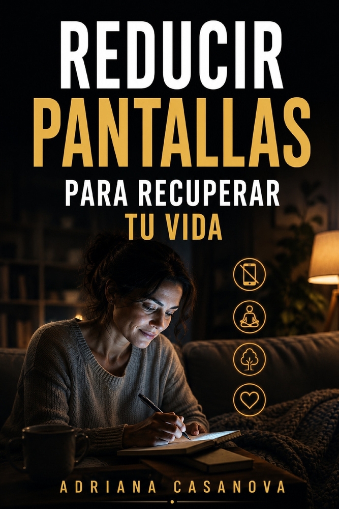 Reducir pantallas para recuperar tu vida: Cómo usar el móvil y las redes sin que ocupen tu todo tu tiempo y energía cover