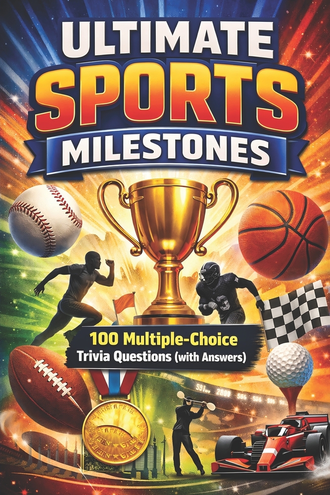 Ultimate Sports Milestones: 100 Multiple-Choice Trivia Questions (with Answers) cover