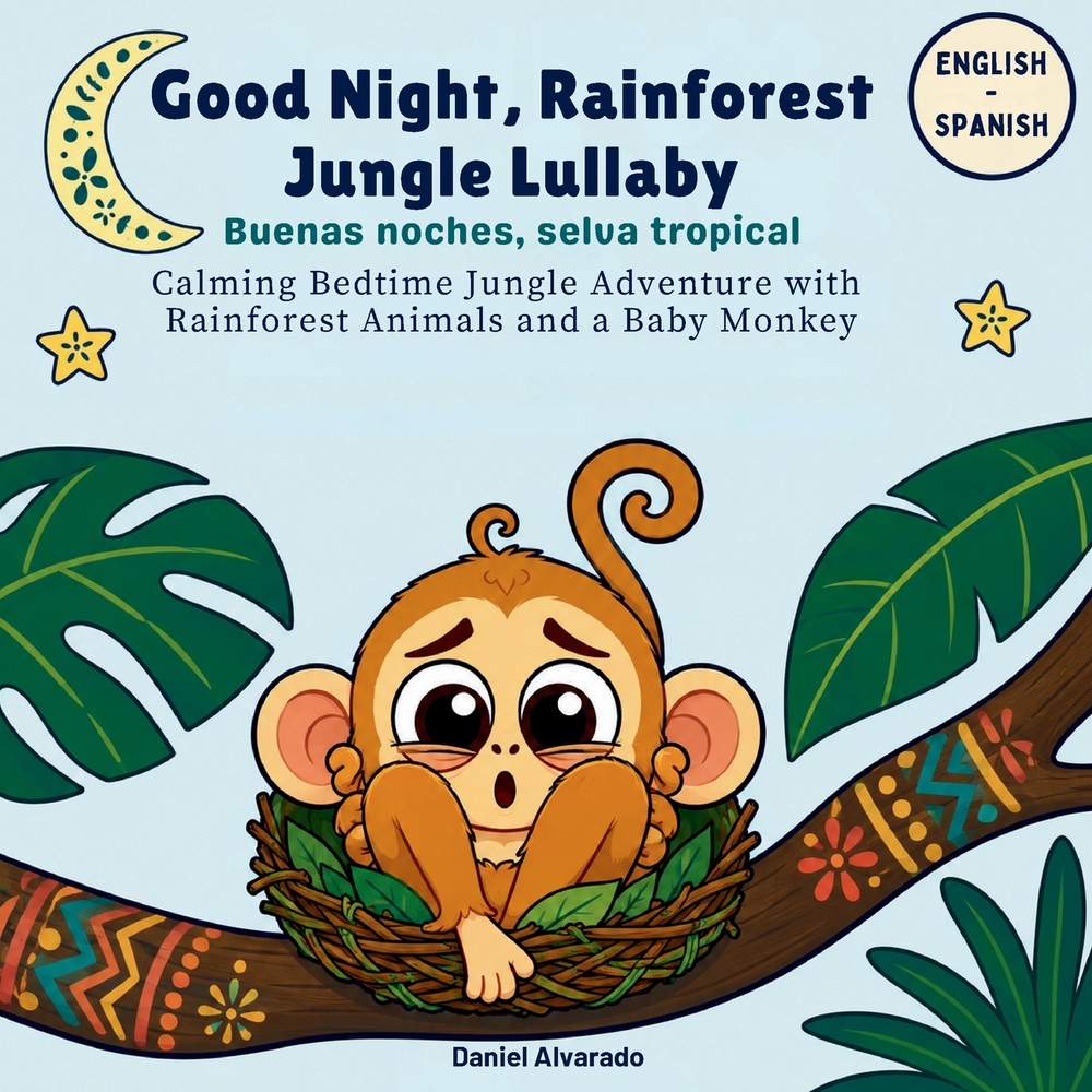 Good Night, Rainforest Jungle Lullaby: Calming Bedtime Jungle Adventure with Rainforest Animals and a Baby Monkey cover