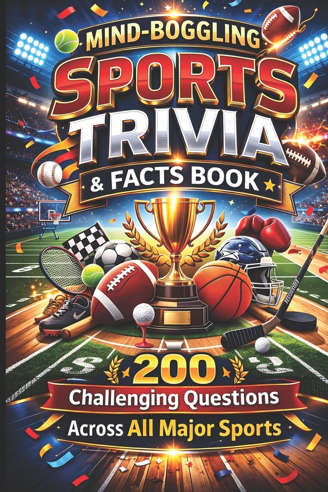 Mind-Boggling Sports Trivia & Facts Book: 200 Challenging Questions Across All Major Sports cover
