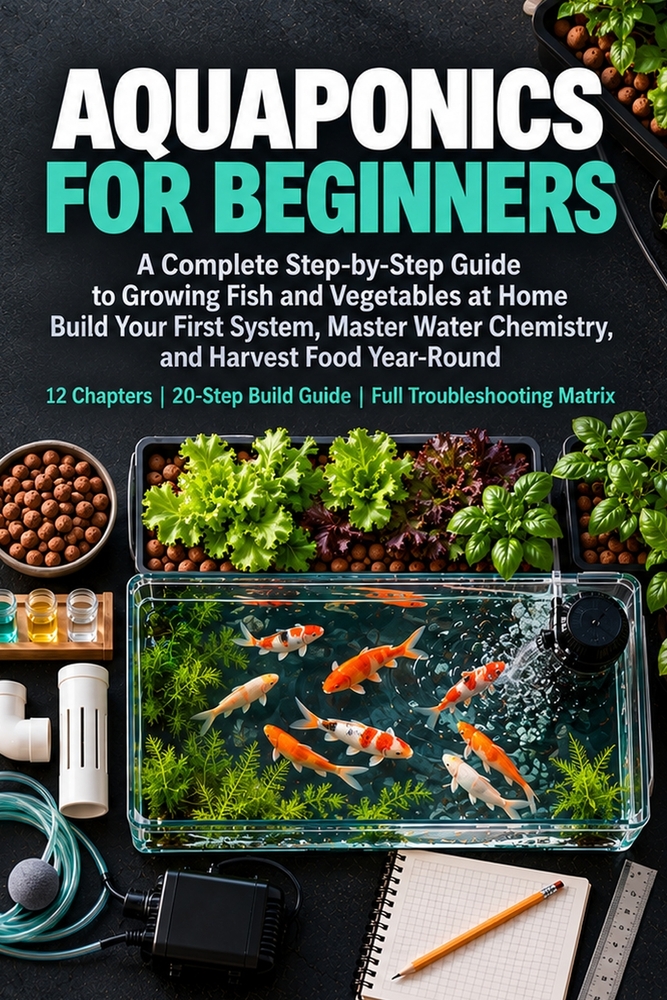 Aquaponics for Beginners: A Complete Step-by-Step Guide to Growing Fish and Vegetables at Home-Build Your First System Under $300, Master Water Chemis cover