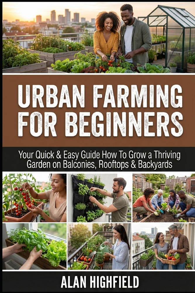 Urban Farming for Beginners: Your Quick & Easy Guide How To Grow a Thriving Garden on Balconies, Rooftops & Backyards Save Money on Groceries & Boost cover