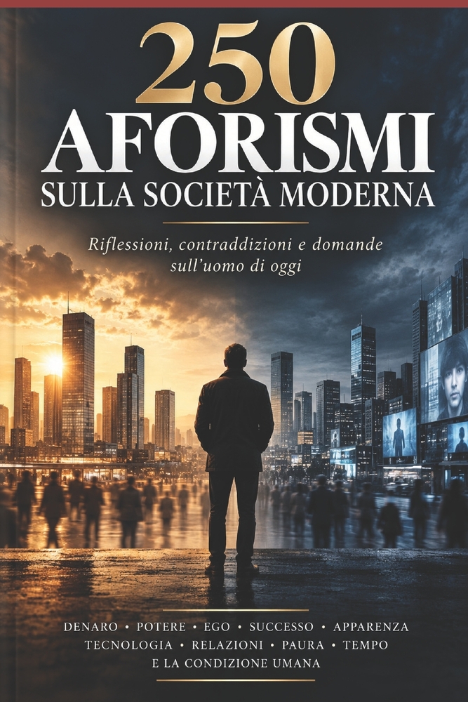 250 Aforismi sulla società moderna: Denaro-potere-ego umano-condizione dell'uomo cover