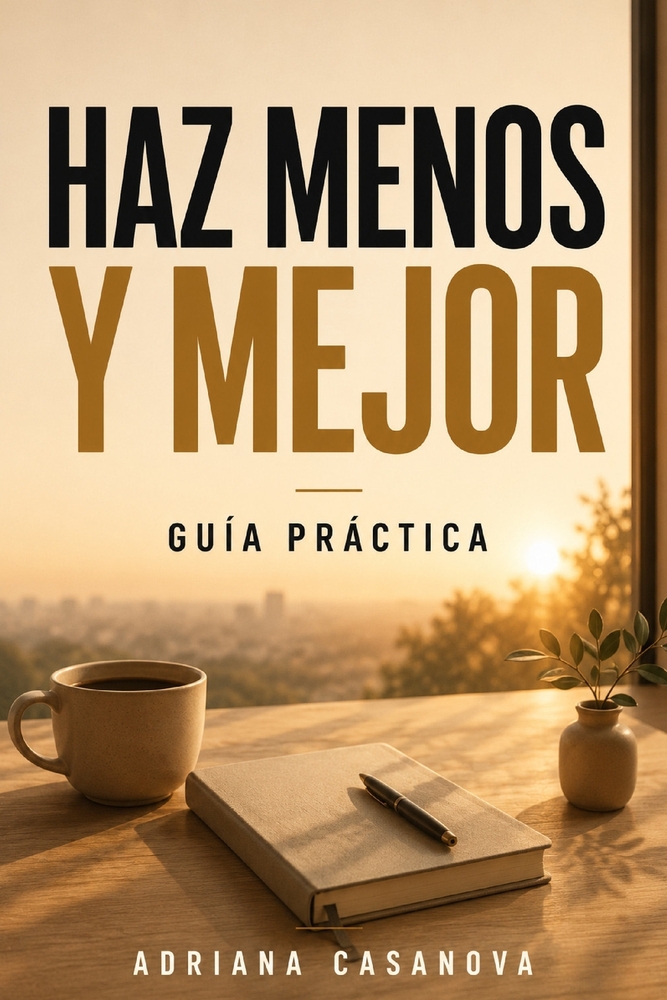 Hacer menos sin perder lo importante: Guía práctica para centrarte en lo esencial sin agotarte cover