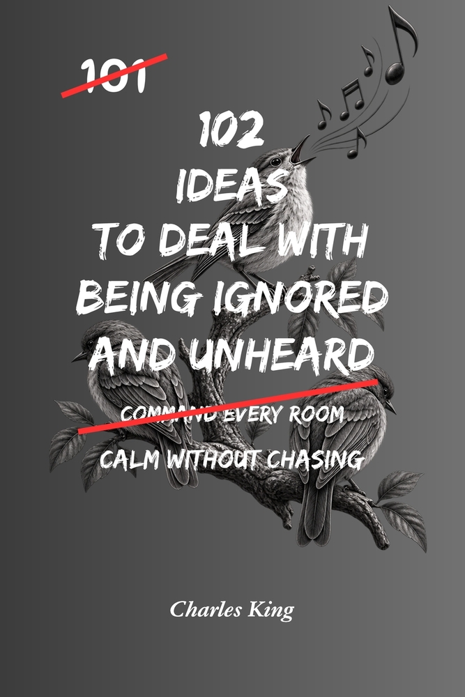 102 Ideas To Deal With Being Ignored And Unheard: No Forced Presence. No Instant Recognition. Simple Everyday Ideas To Stay Composed, Stop Chasing Att cover
