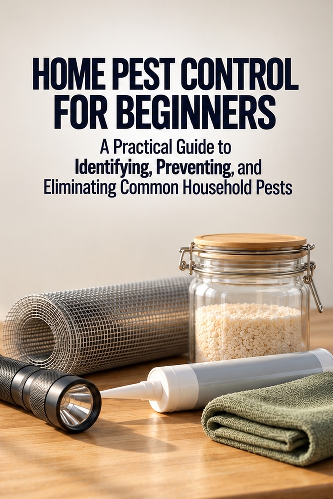 Home Pest Control for Beginners: A Practical Guide to Identifying, Preventing, and Eliminating Common Household Pests cover