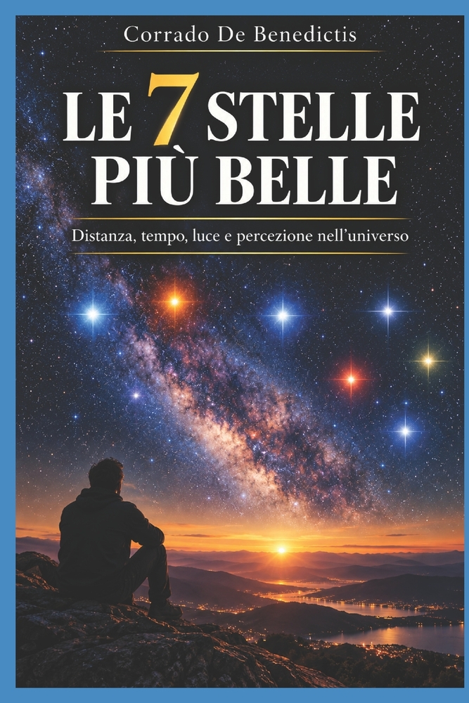 Le 7 Stelle Piu' Belle.: Distanza, tempo e percezione nell'universo. Sirio-Betelgeus-Rigel-Vega-Polare-Antrares-Deneb cover