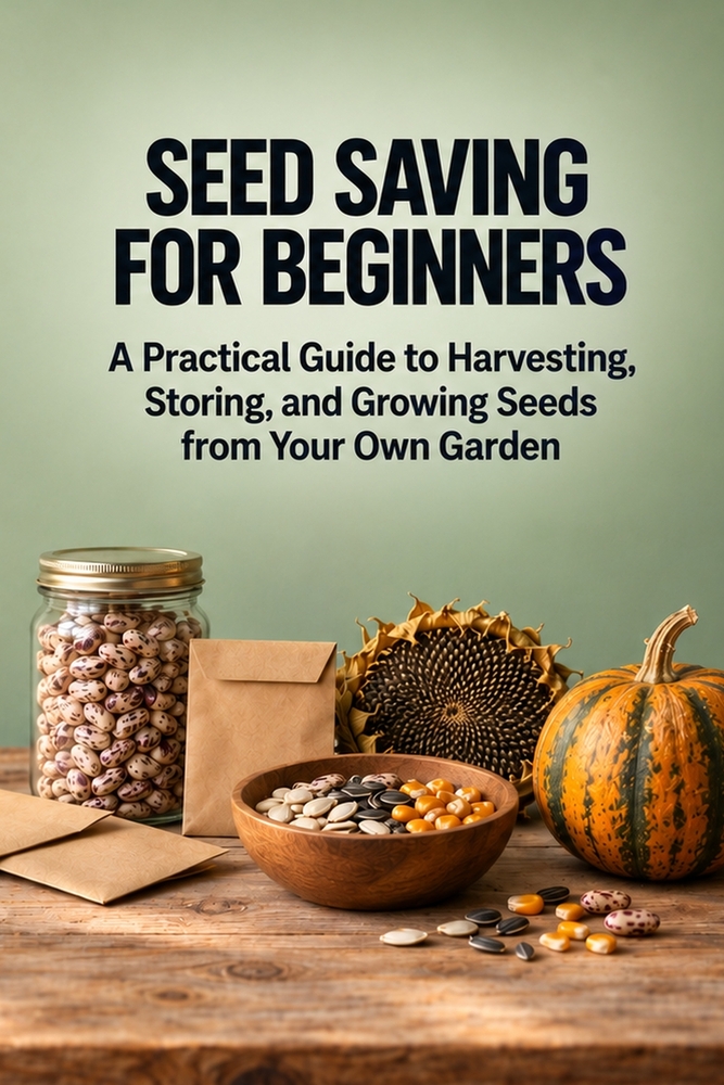 Seed Saving for Beginners: A Practical Guide to Harvesting, Storing, and Growing Seeds from Your Own Garden cover