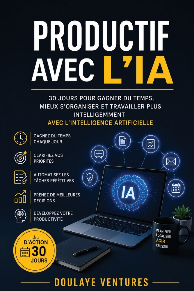 Productif avec l'IA: 30 jours pour gagner du temps, mieux s'organiser et travailler plus intelligemment avec l'intelligence artificielle cover