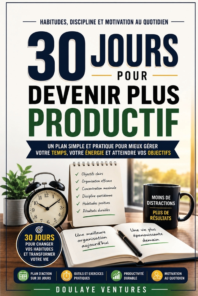 30 Jours pour Devenir Plus Productif: Habitudes, Discipline et Motivation au Quotidien cover