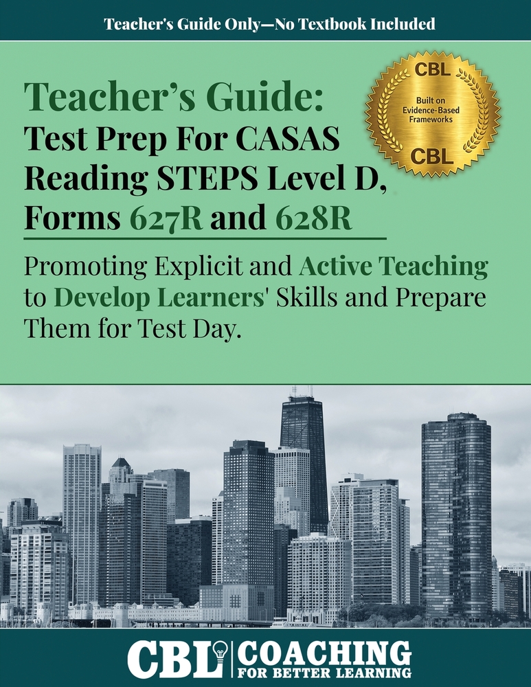 Teacher's Guide: Test Prep CASAS Reading STEPS Level D, Forms 627R and 628R cover