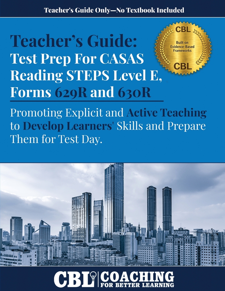 Teacher's Guide: Test Prep CASAS Reading STEPS Level D, Forms 627R and 628R cover
