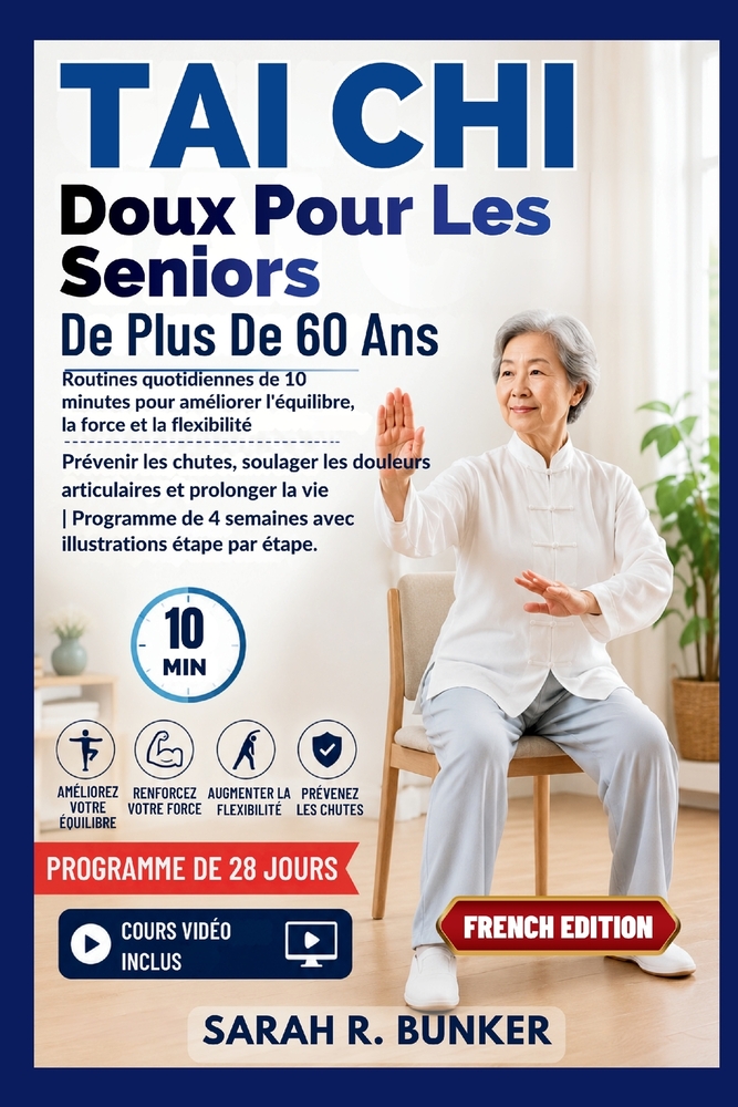 Tai Chi Doux Pour Les Seniors De Plus De 60 Ans: Routines quotidiennes de 10 minutes pour améliorer l'équilibre, la force et la flexibilité - Prévenir cover