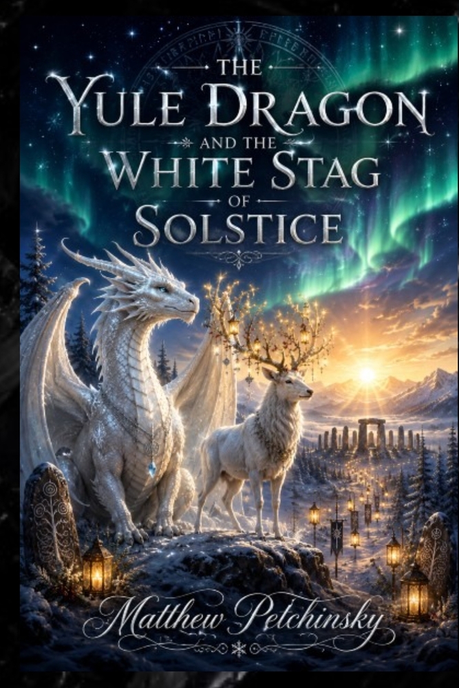 The Yule Dragon and the White Stag of Solstice cover