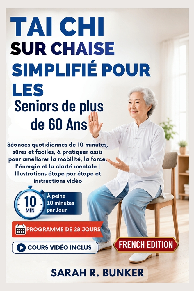 Tai Chi sur Chaise Simplifié pour les Seniors de plus de 60 Ans: Séances quotidiennes de 10 minutes, sûres et faciles, à pratiquer assis pour améliore cover