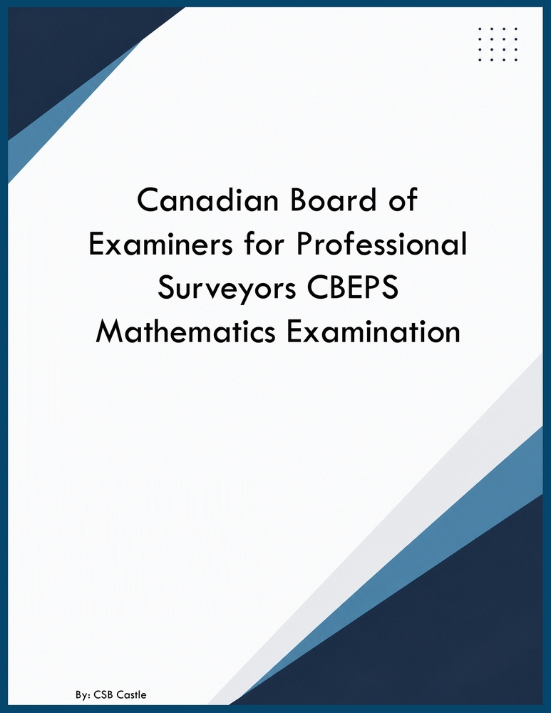 Canadian Board of Examiners for Professional Surveyors CBEPS Mathematics Examination cover