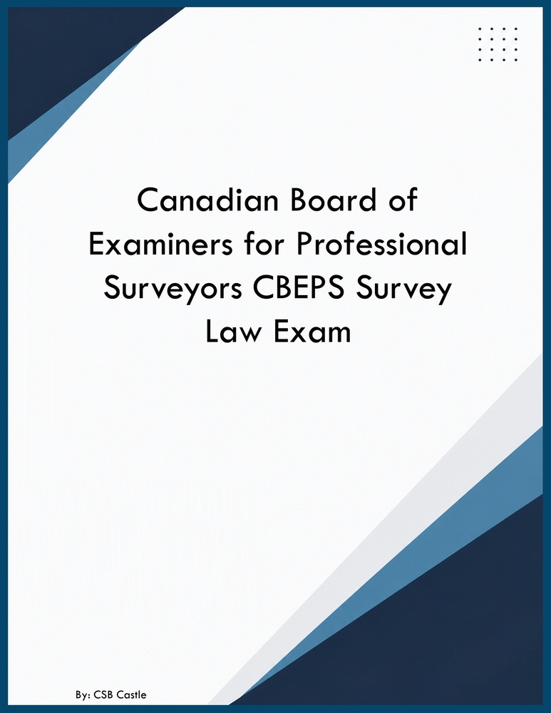 Canadian Board of Examiners for Professional Surveyors CBEPS Survey Law Exam cover