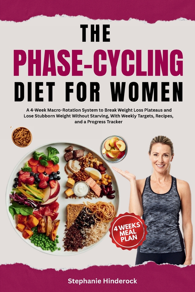 The Phase-Cycling Diet for Women: A 4-Week Macro-Rotation System to Break Weight Loss Plateaus, Boost Metabolism, and Lose Stubborn Weight Without Sta cover