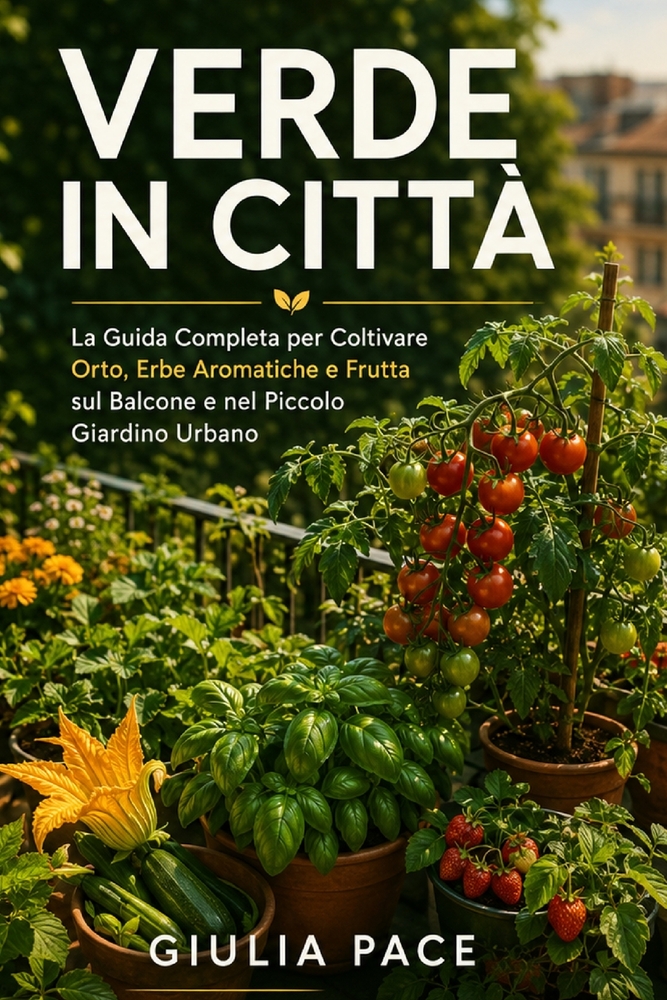 Verde in Città: La Guida Completa per Coltivare Orto, Erbe Aromatiche e Frutta sul Balcone e nel Piccolo Giardino Urbano, dal Primo Seme al Primo Racc cover